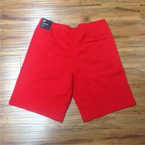 NWT XXL Red Nike Swoosh Mens Cotton Shorts - Picture 2 of 4